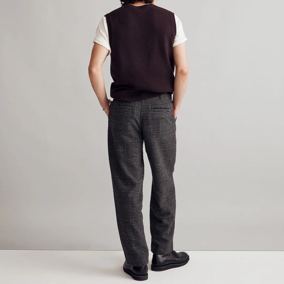Madewell Baggy Straight Wool-Blend Pants - Picture 2 of 7